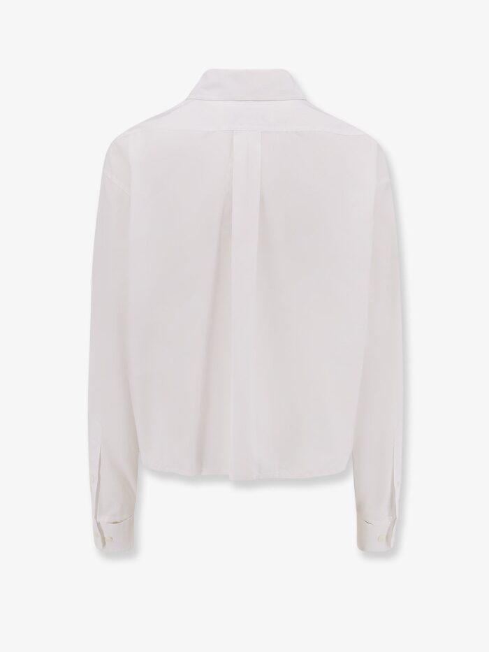 Cotton Shirt With Miu Miu Embroidery