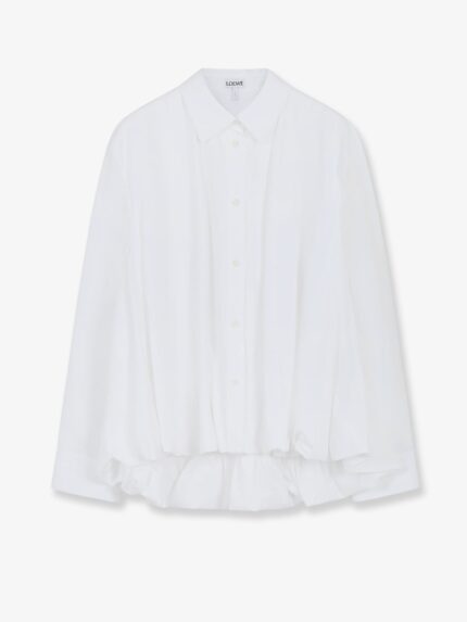LOEWE Cotton Shirt With Ruffle