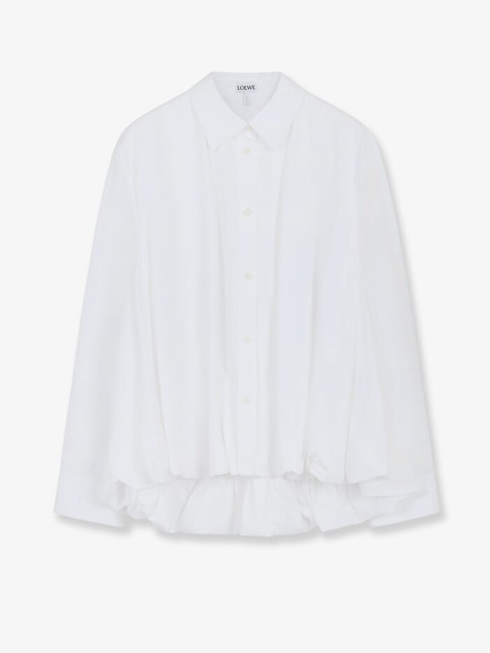 loewe cotton shirt with ruffle LOEWE Cotton Shirt With Ruffle