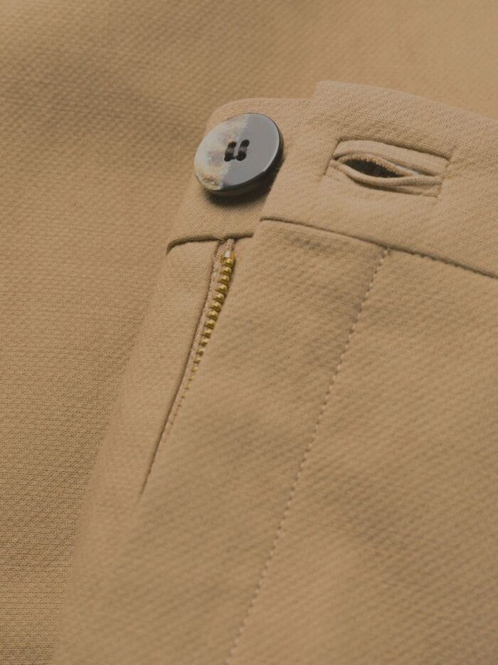 Cotton Suiting Mid Waist Pants