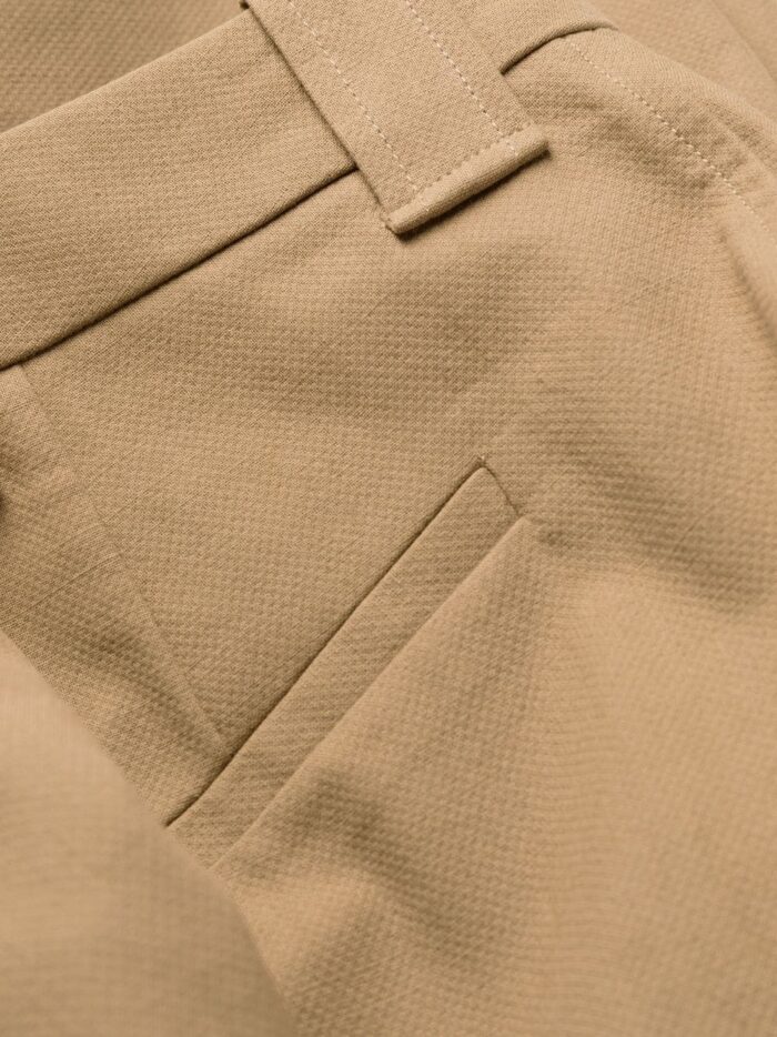 Cotton Suiting Mid Waist Pants