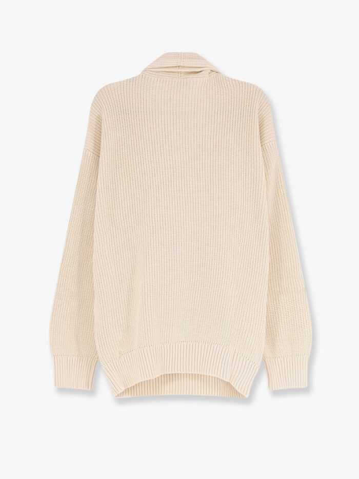 Laneus Cotton Sweater  With Crossed Neckline