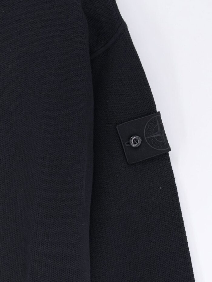 Stone Island Cotton Sweater With Ribbed Profiles