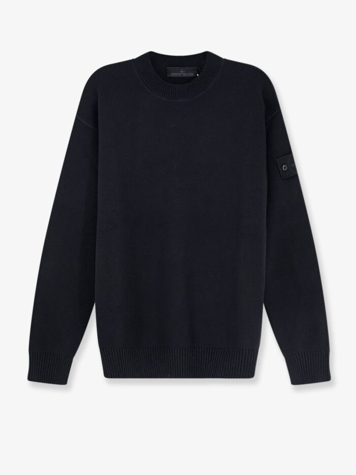 Stone Island Cotton Sweater With Ribbed Profiles