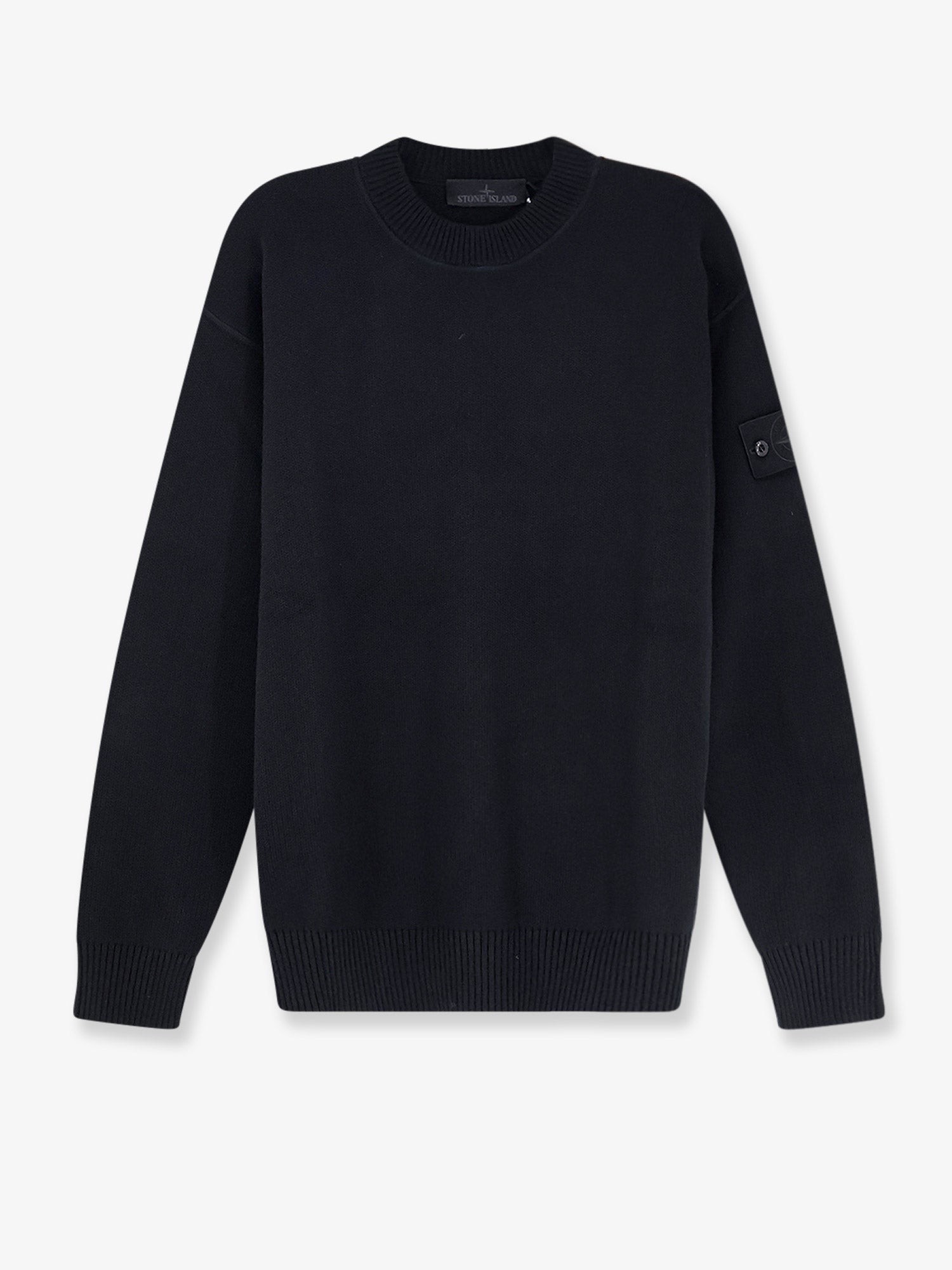 Stone Island Cotton Sweater With Ribbed Profiles