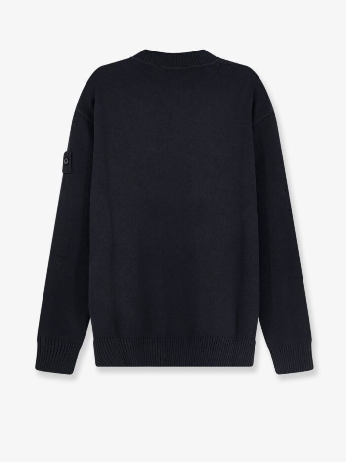 Stone Island Cotton Sweater With Ribbed Profiles