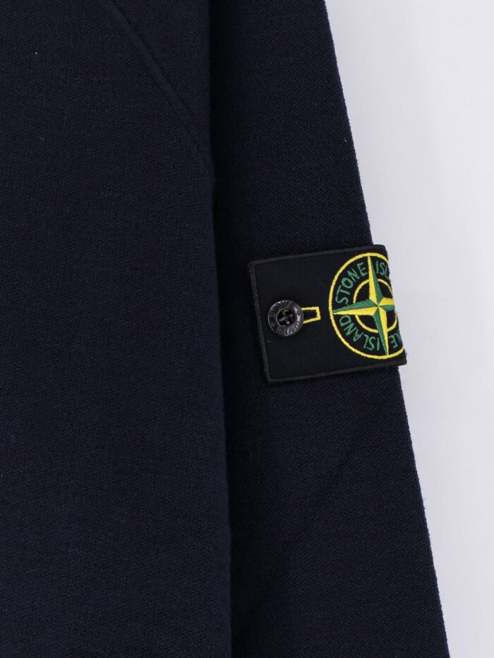 Stone Island Cotton Sweater With Side Logo Patch