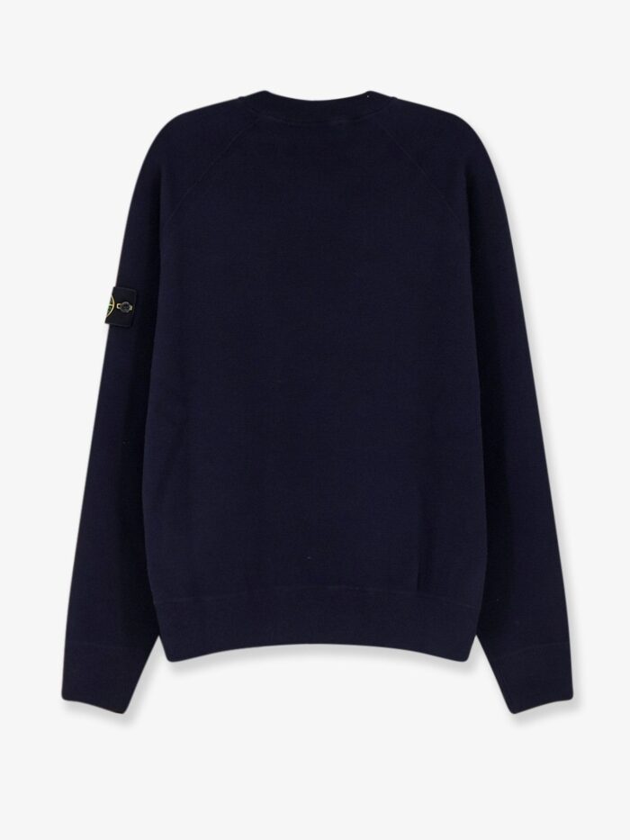 Stone Island Cotton Sweater With Side Logo Patch