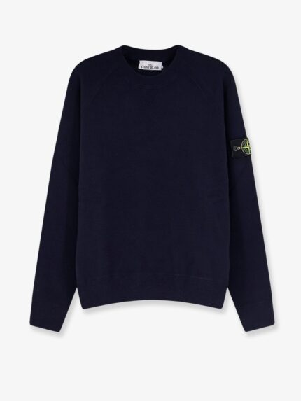 Stone Island Cotton Sweater With Side Logo Patch