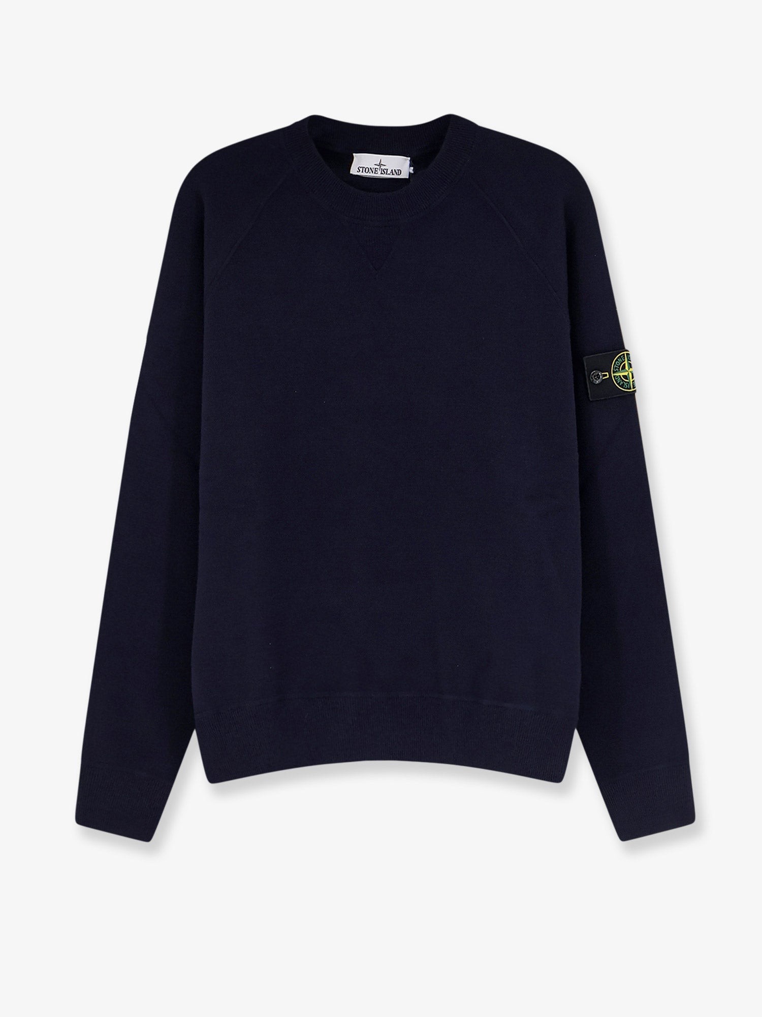 Stone Island Cotton Sweater With Side Logo Patch