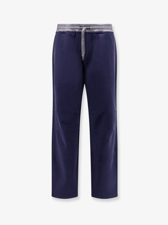 brunello cucinelli cotton sweatpants with embroidery Brunello Cucinelli Cotton Sweatpants With Embroidery