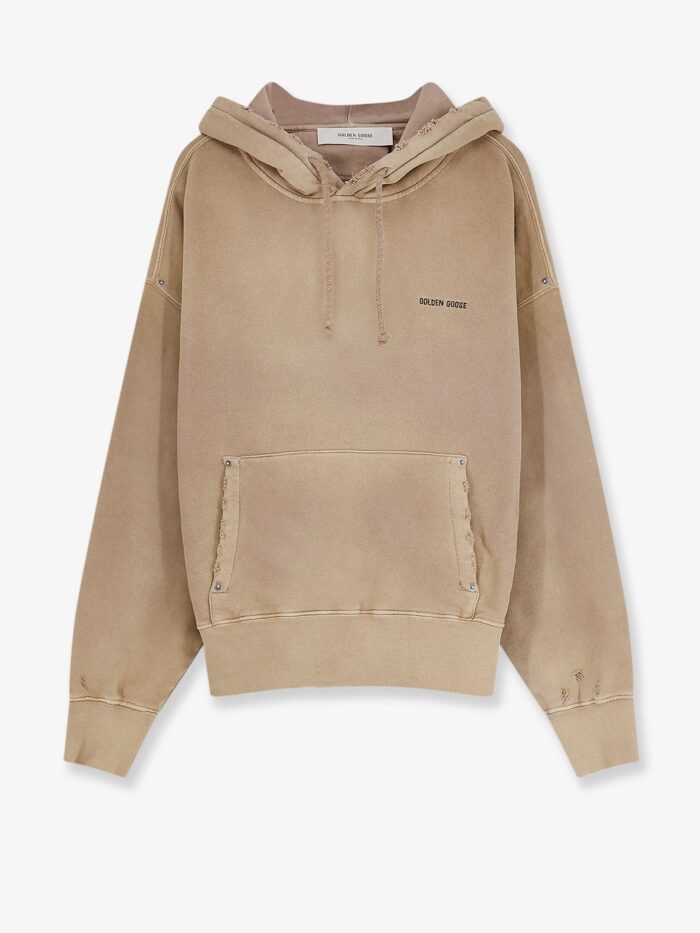 golden goose deluxe brand cotton sweatshirt with front embroidered logo Golden Goose Deluxe Brand Cotton Sweatshirt With Front Embroidered Logo