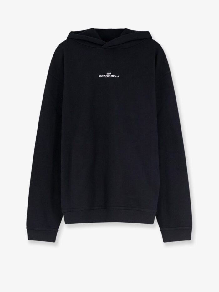 maison margiela cotton sweatshirt with front embroidered logo Maison Margiela Cotton Sweatshirt With Front Embroidered Logo