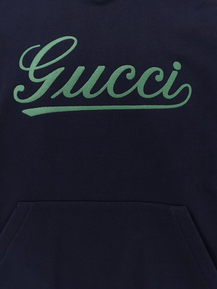 Cotton Sweatshirt With Gucci Embroidery On The Front
