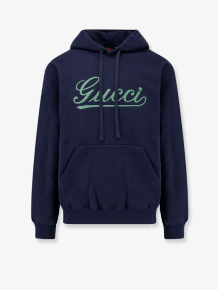 Cotton Sweatshirt With Gucci Embroidery On The Front