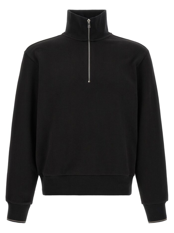 hugo boss cotton sweatshirt with half zip HUGO BOSS Cotton Sweatshirt With Half Zip