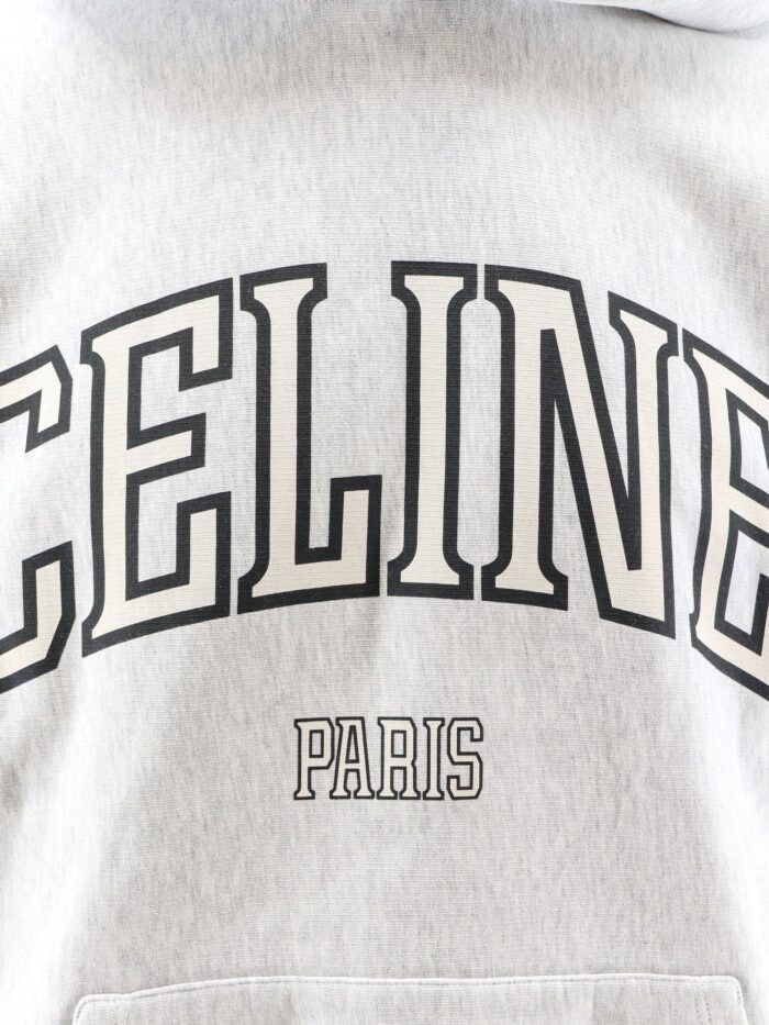 Celine Cotton Sweatshirt With Logo Lettering Print
