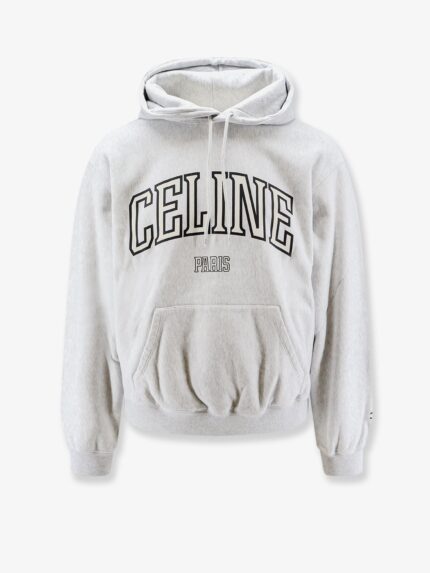 Celine Cotton Sweatshirt With Logo Lettering Print