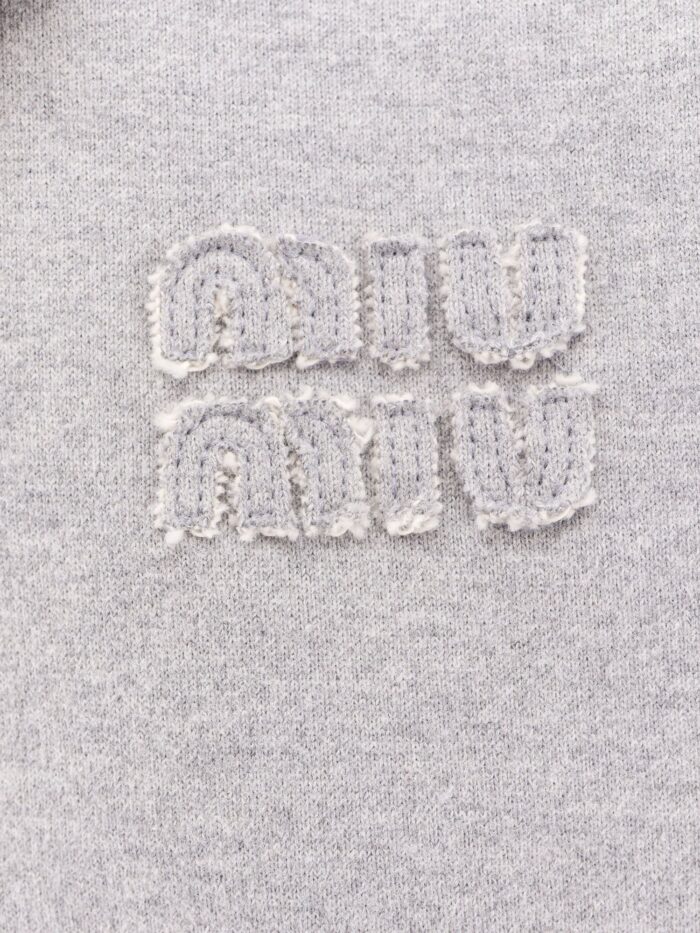 Cotton Sweatshirt With Miu Miu Patch
