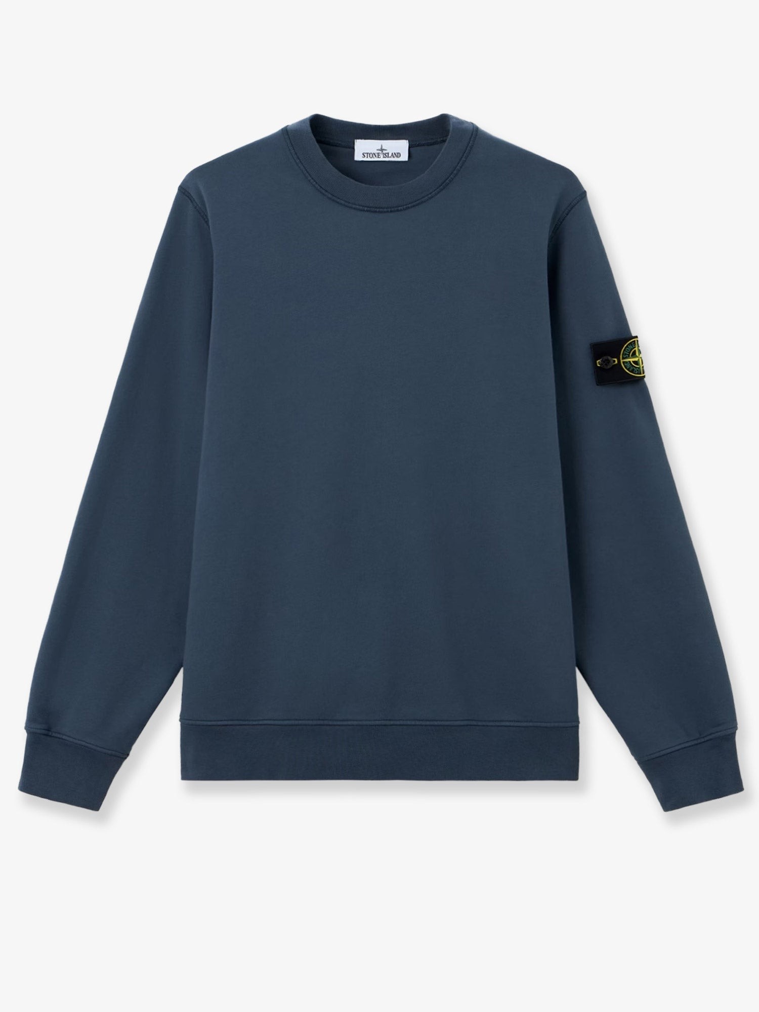 Stone Island Cotton Sweatshirt With Side Logo Patch