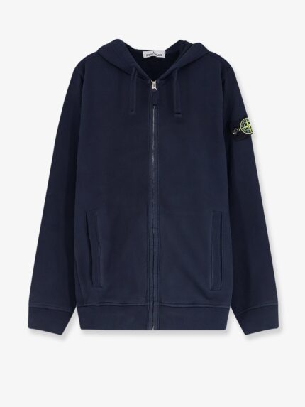 Stone Island Cotton Sweatshirt With Side Logo Patch