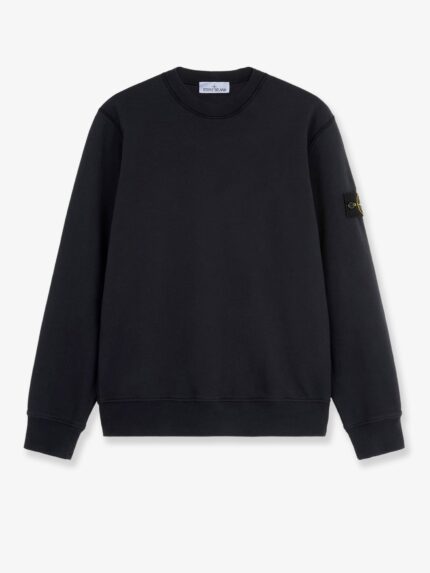 Stone Island Cotton Sweatshirt With Side Logo Patch
