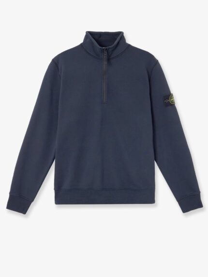 Stone Island Cotton Sweatshirt With Side Logo Patch