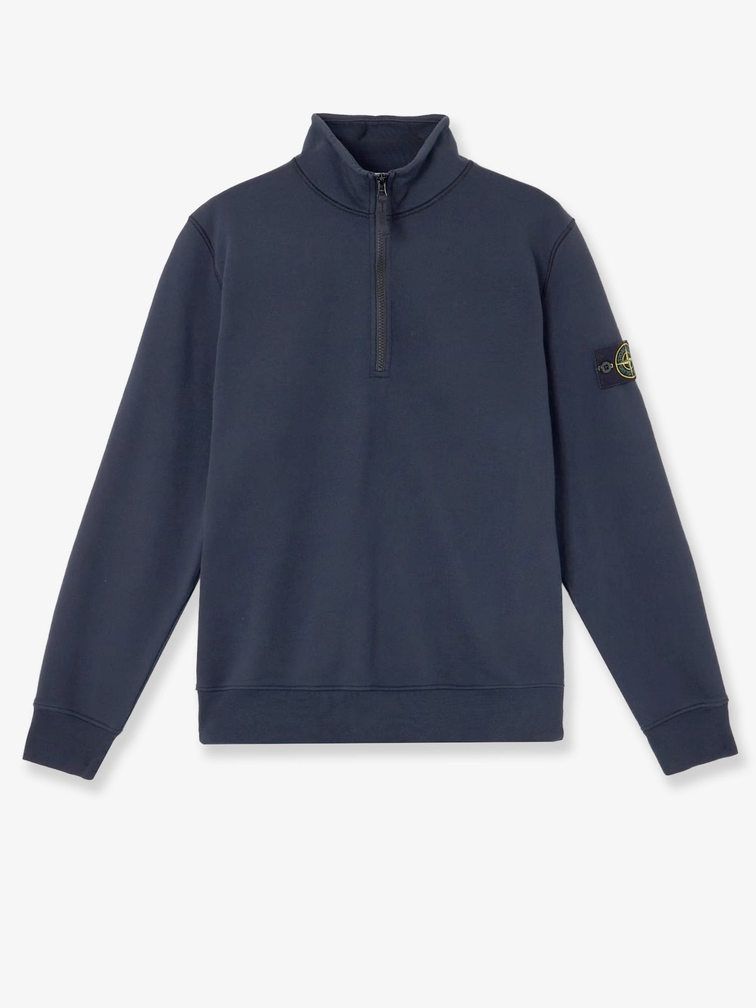 Stone Island Cotton Sweatshirt With Side Logo Patch