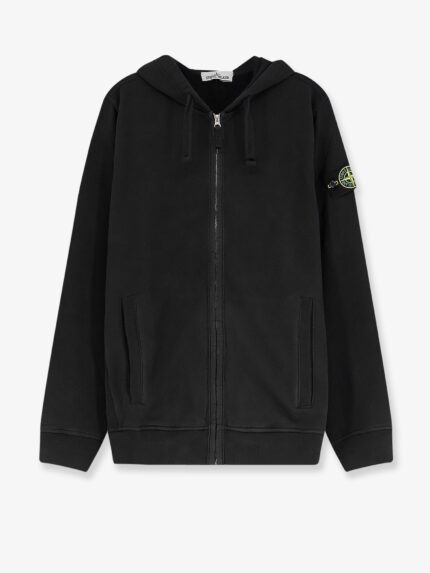 Stone Island Cotton Sweatshirt With Side Logo Patch