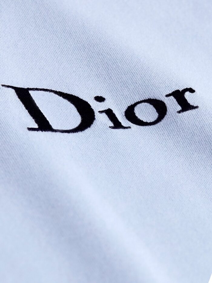 Cotton T-shirt With Dior Embroidery