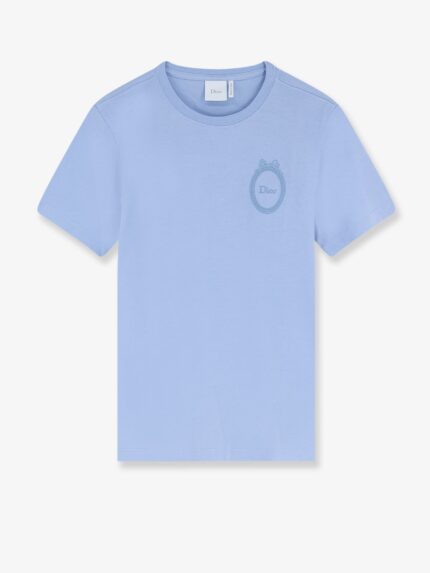 Cotton T-shirt With Dior Medallion Embroidery