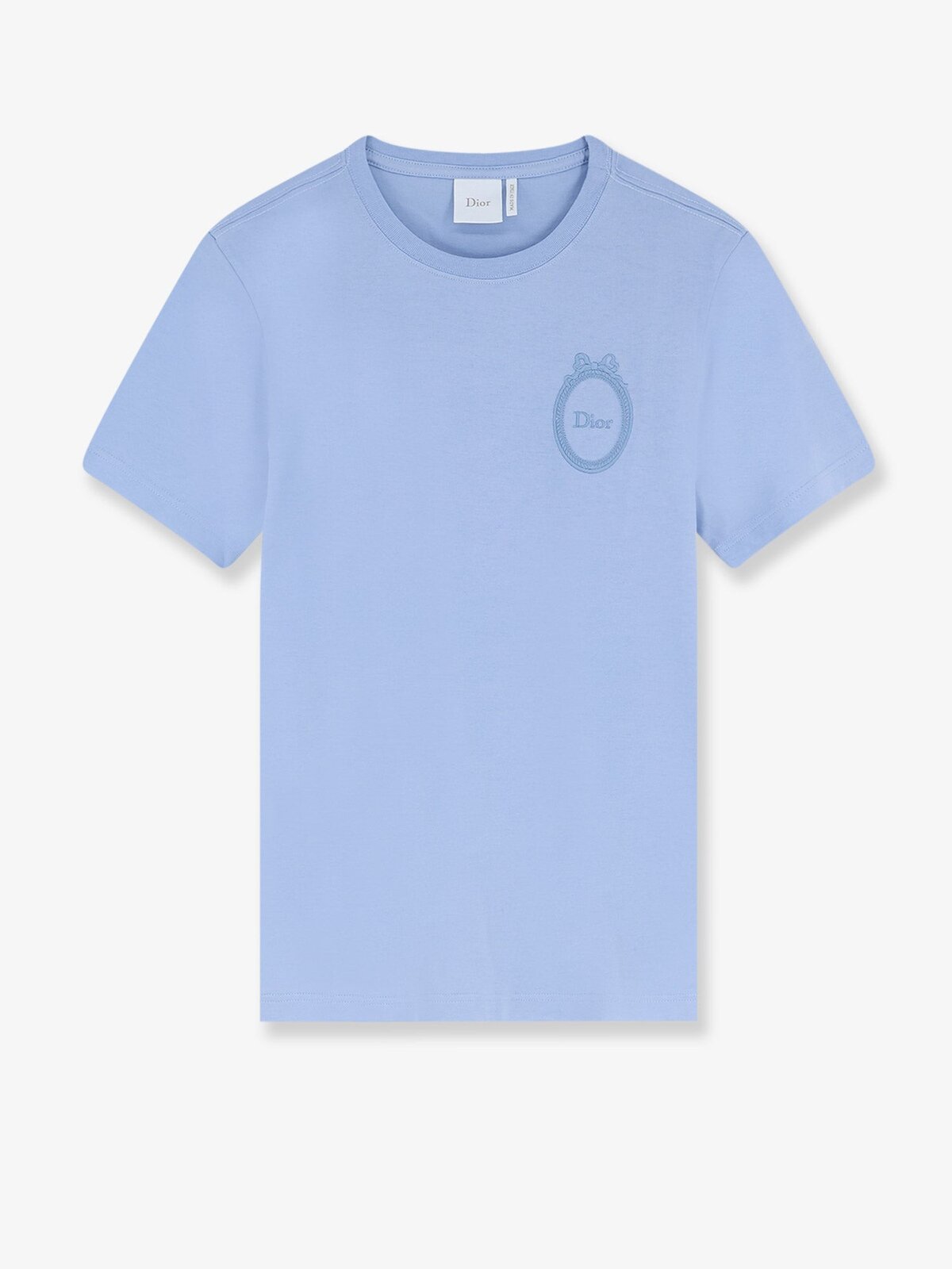 Cotton T-shirt With Dior Medallion Embroidery