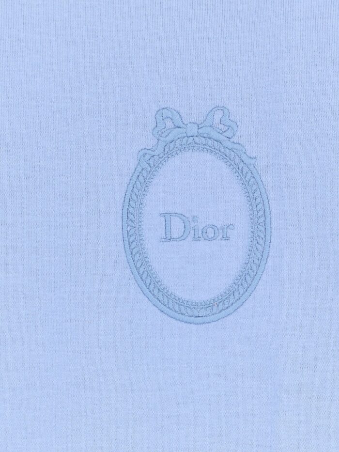 Cotton T-shirt With Dior Medallion Embroidery