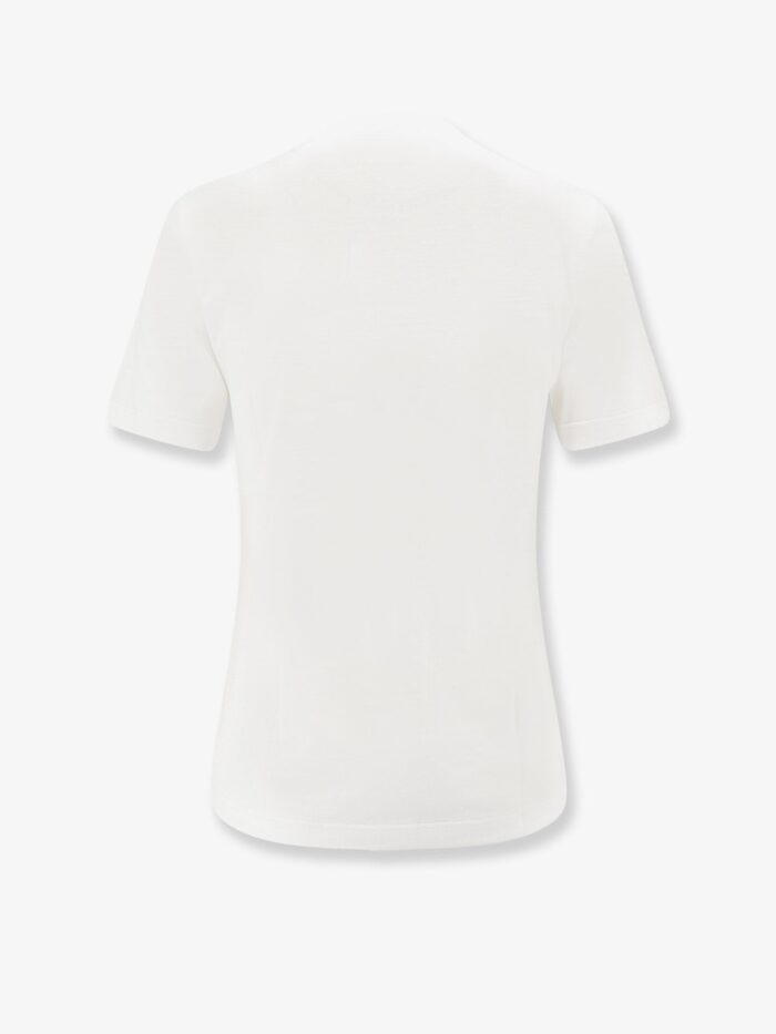 Cotton T-shirt With Dior Painted Roses Print