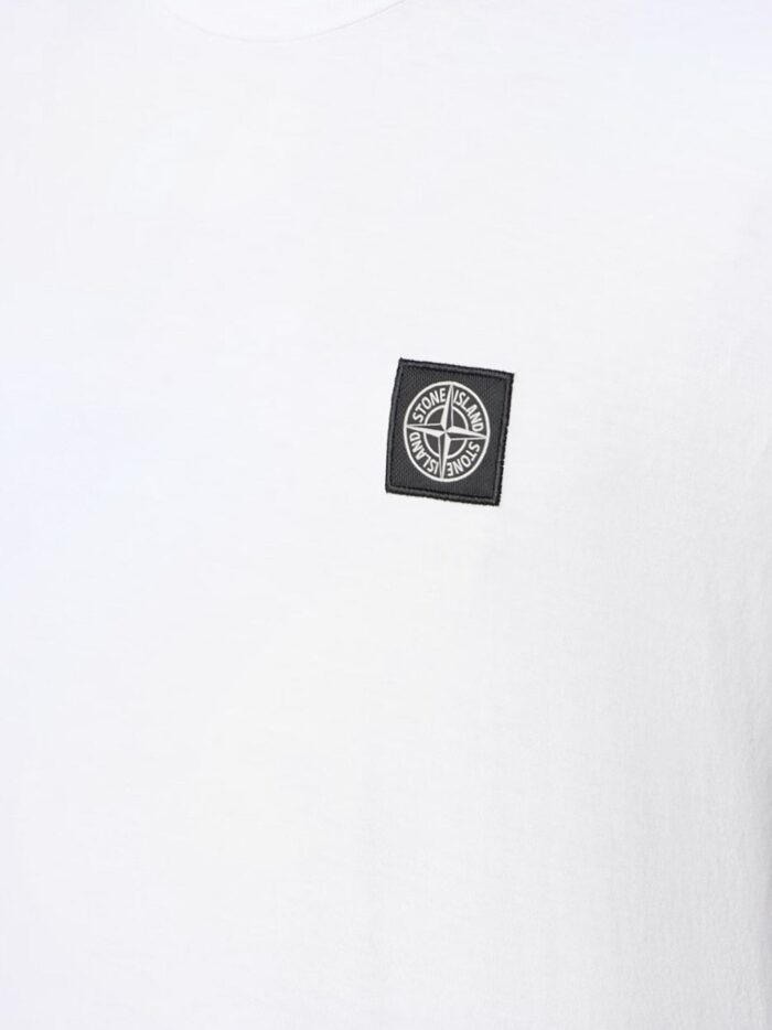 Stone Island Cotton T-shirt With Front Logo Patch