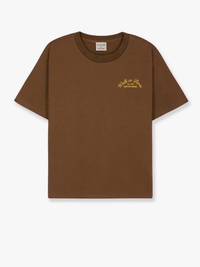 walk in paris cotton t shirt with front print WALK IN PARIS Cotton T-shirt With Front Print