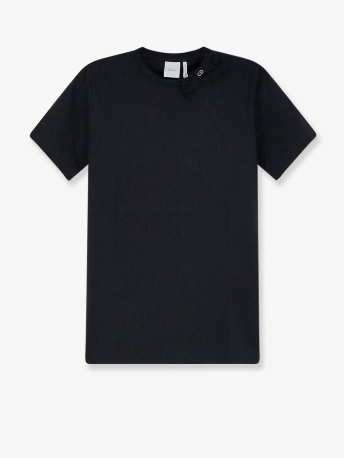 dior cotton t shirt with grosgrain bow detail Dior Cotton T-Shirt With Grosgrain Bow Detail