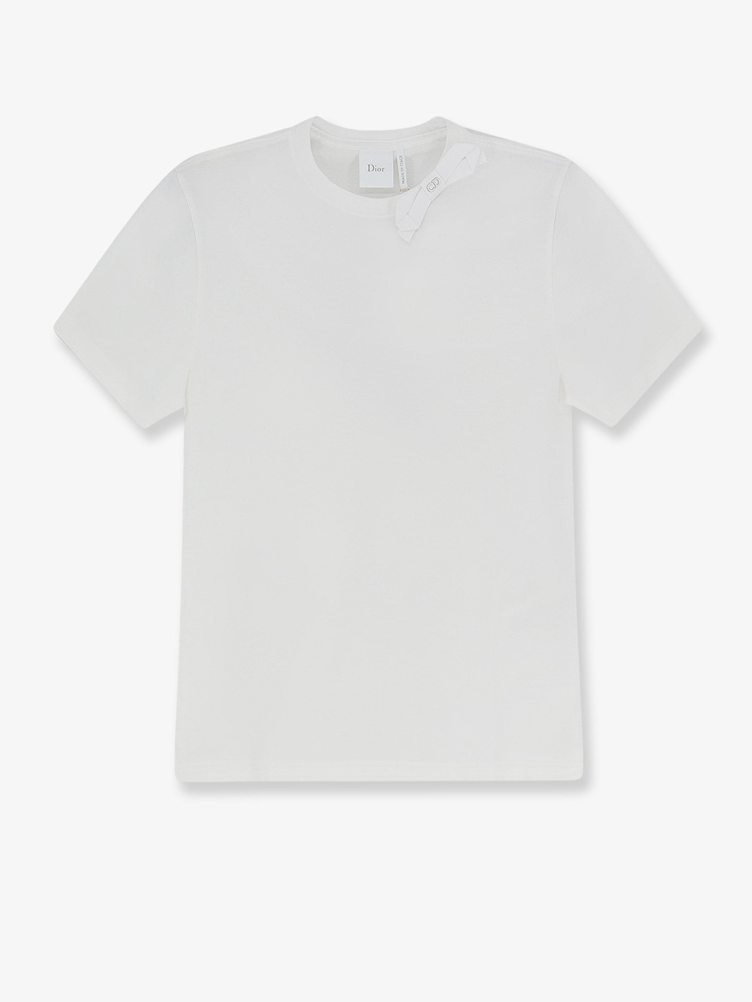 Dior Cotton T-shirt With Grosgrain Bow Detail