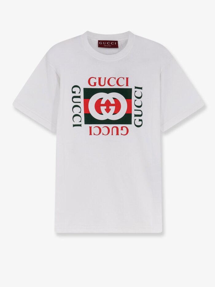 Cotton T-shirt With Gucci Incrocio GG