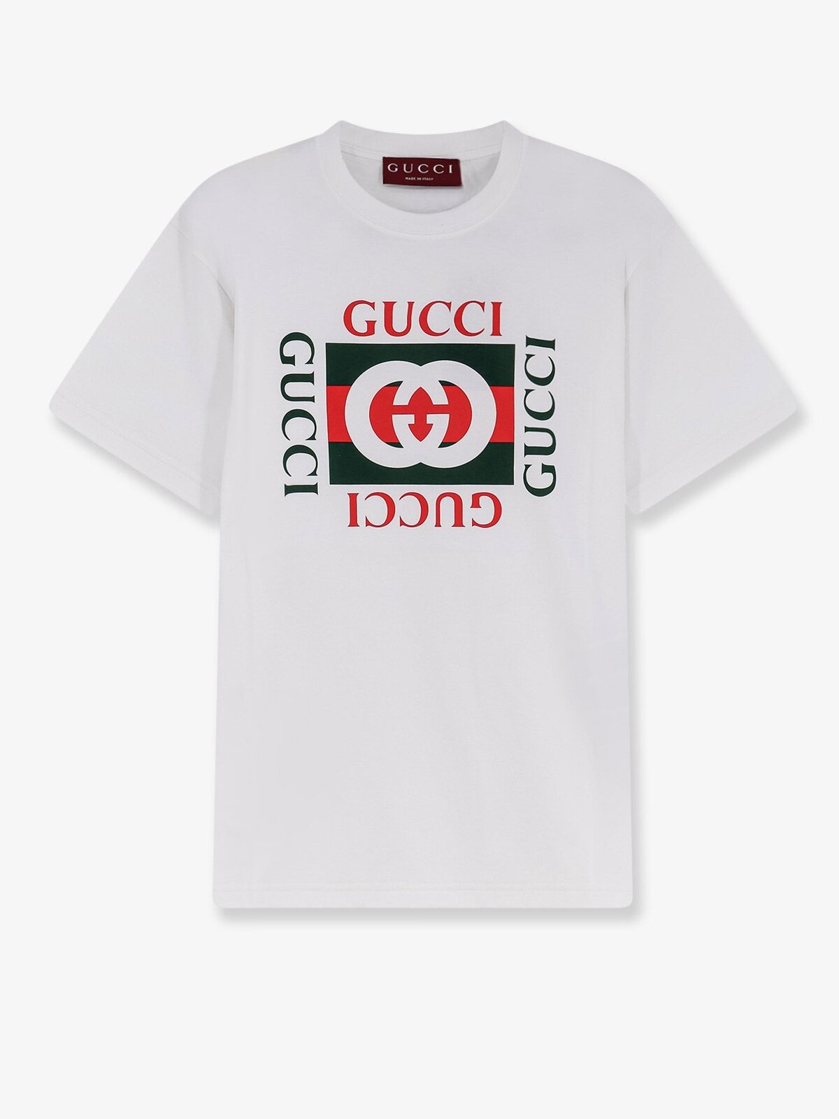 Cotton T-shirt With Gucci Incrocio GG