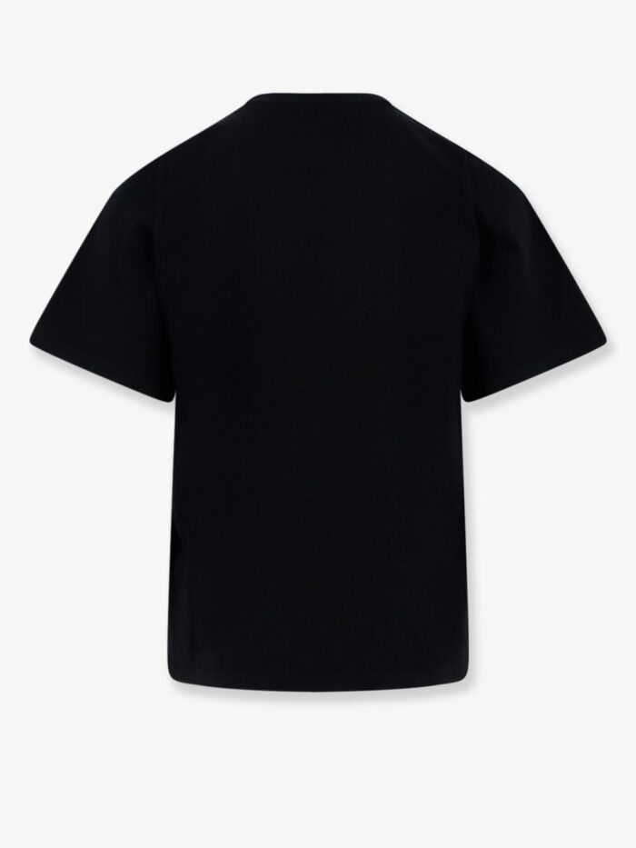 Celine Cotton T-shirt With Iconic Embroidery