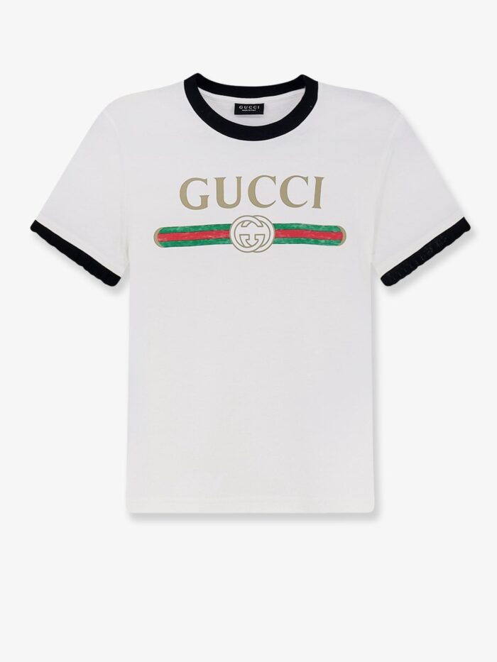 gucci cotton t shirt with iconic print Gucci Cotton T-shirt With Iconic Print