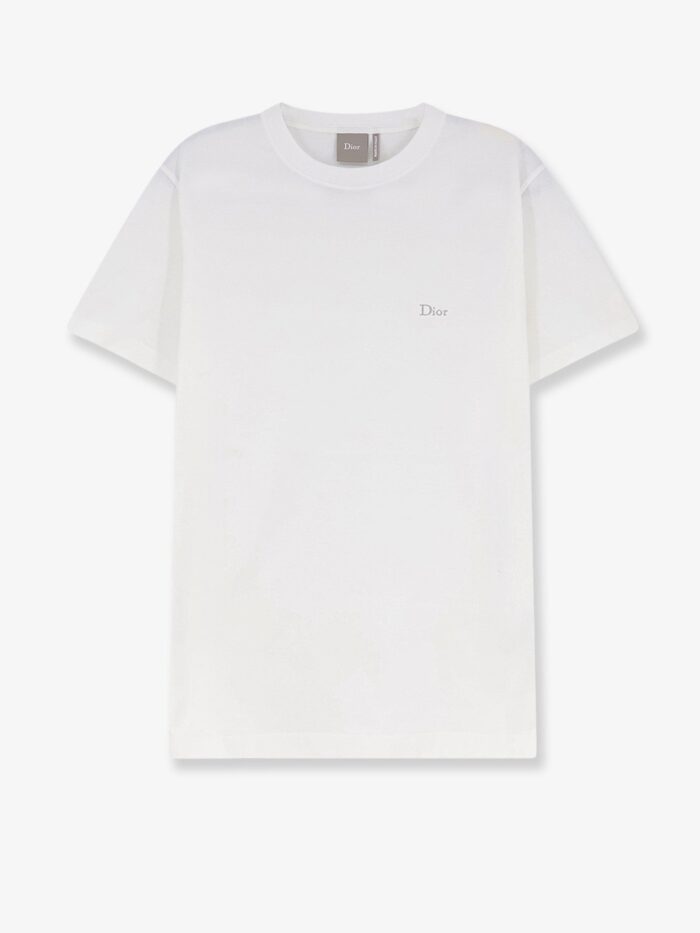 dior cotton t shirt with logo embroidery Dior Cotton T-shirt With Logo Embroidery