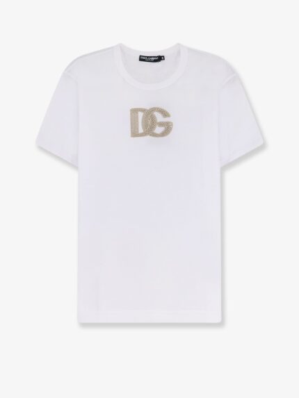 Dolce & Gabbana Cotton T-shirt With Patch Logo On The Front
