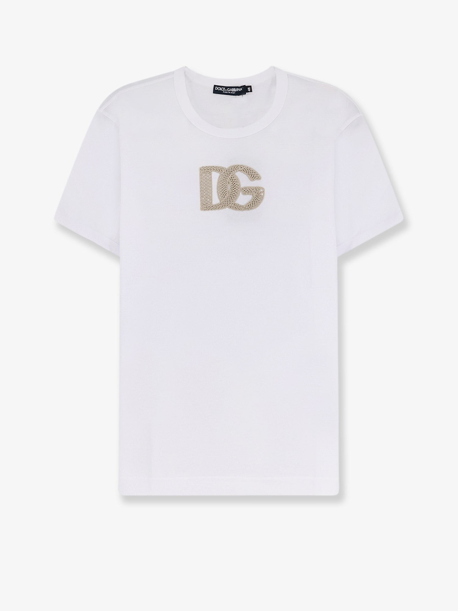 Dolce & Gabbana Cotton T-shirt With Patch Logo On The Front