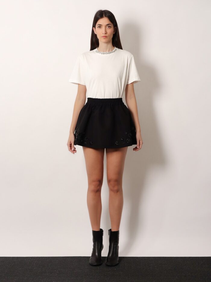 Golden Goose Deluxe Brand Cotton T-shirt With Rhinestones
