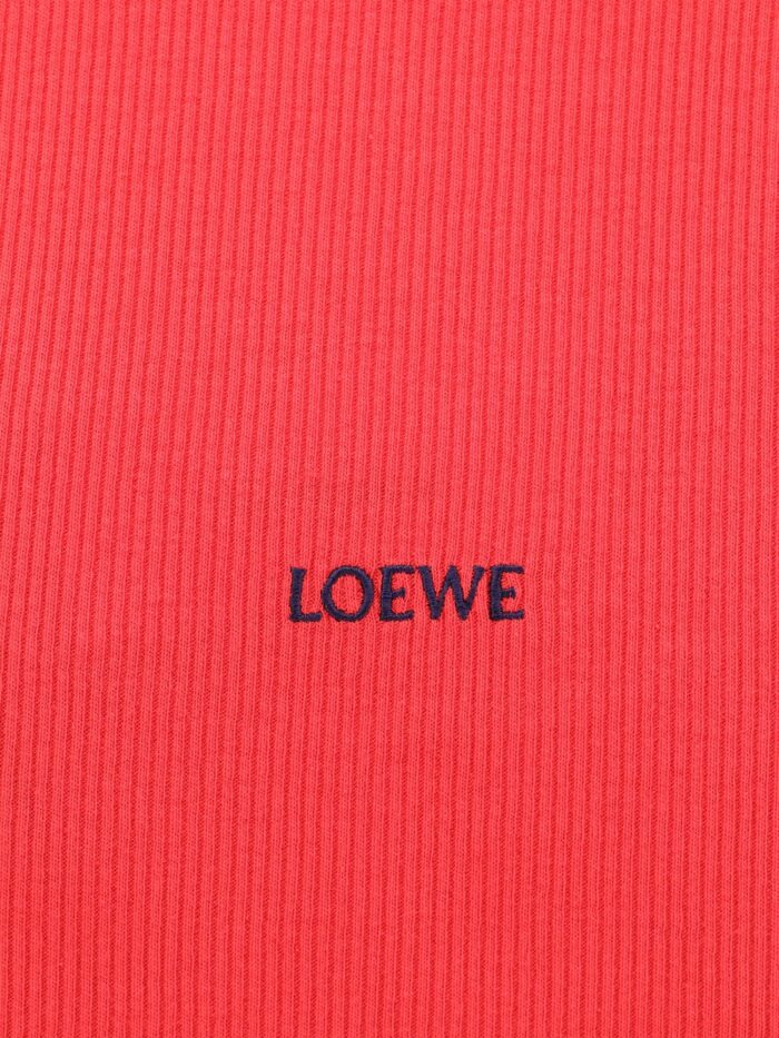 LOEWE Cotton Tank Top With All-over Embroidered Logo Lettering