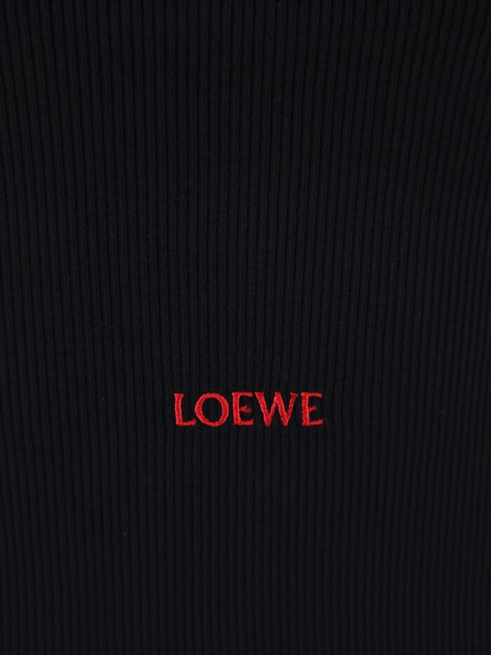 LOEWE Cotton Tank Top With All-over Logo Lettering Embroidery