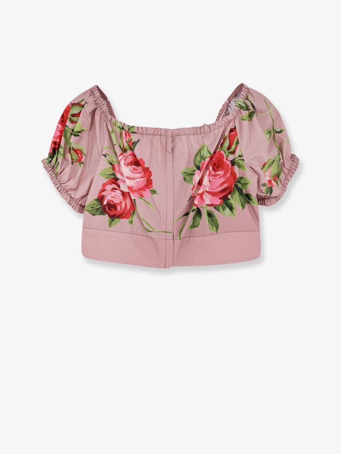 Dolce & Gabbana Cotton Top With Iconic Print