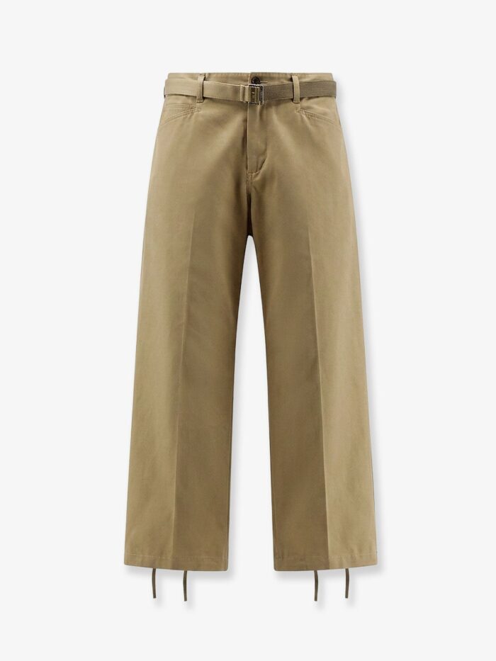 sacai cotton trousers with belt SACAI Cotton Trousers With Belt